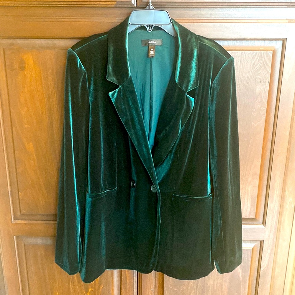 Aqua velvet blazer dark green size small